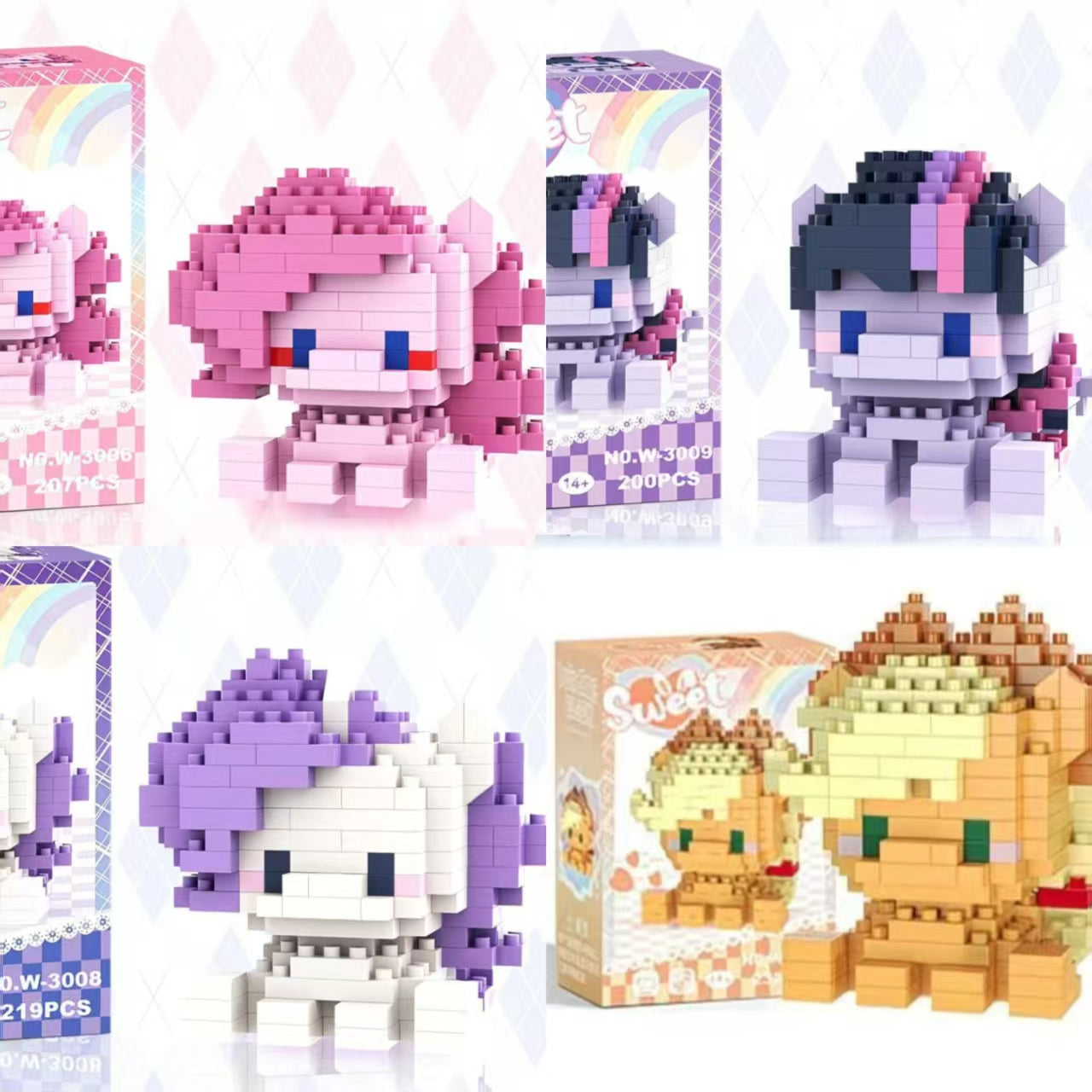 MLPony Blocks, microparticles, assembly, puzzles, cute toys, gifts for boys and girls