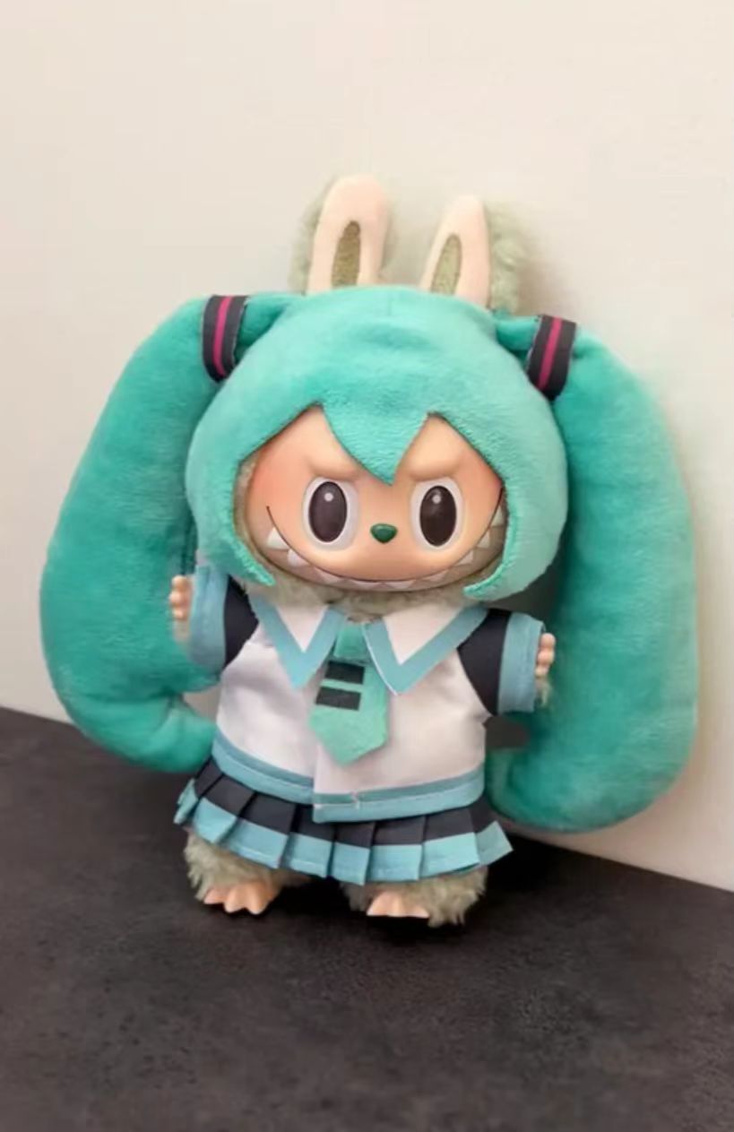 Labubu Hatsune Mirai double ponytail fun fashionable fried street must-have